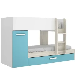 Cama tren Tom 3 camas con armario 150x244x112 cm