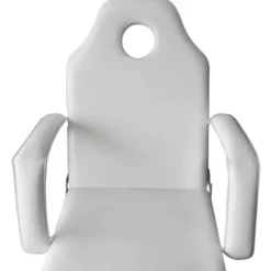 Camilla de esteticista con bolsa de transporte cuero sintético blanco 76x78x185 cm