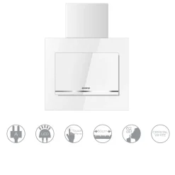 Campana decorativa Infiniton CMPTRAL-BLC63 250W 800m3/h A cristal blanco