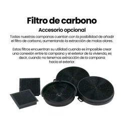 Campana extracción Infiniton CMPRTAL-BT90 250W 800m³/h A negro 90 cm