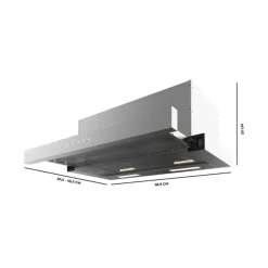 Campana extractora Cecotec Bolero Flux TLT 604000 con 3 velocidades 415 m³/h A inox