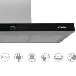 Campana extractora Infiniton CMPT-CLR92S 800m3/h 250W panel táctil y mando a distancia inox