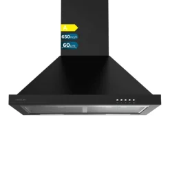 Campana piramidal Cecotec Bolero Flux PM 606500 165W 650 m³/h A negro