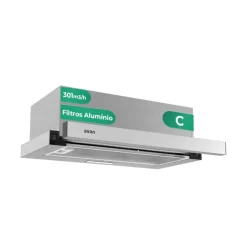 Campana telescópica Svan SCPE602AX 66,5W 301 m³/h C inox 59,5 cm
