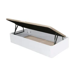 Canapé abatible Humma apertura lateral elevación hidráulica 30 mm blanco 35x90x190 cm