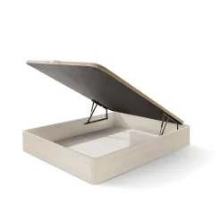 Canapé Cielo diseño abatible base tapizada 3D natural 180x200 cm