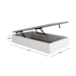 Canapé Nest diseño abatible blanco 190 cm
