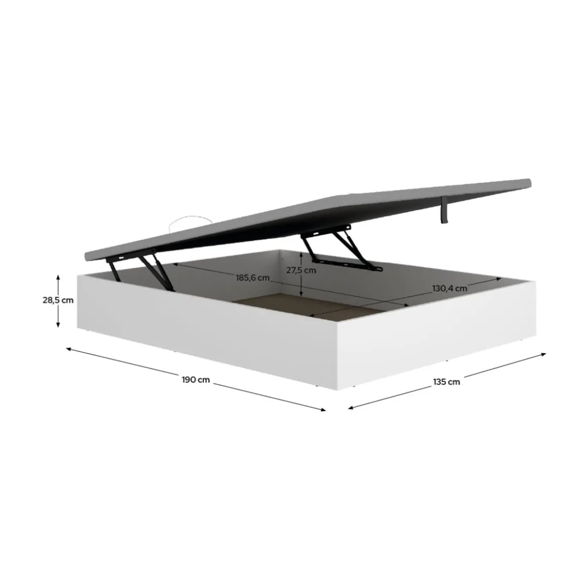 Canapé Nest diseño abatible 28,5x135x190 cm