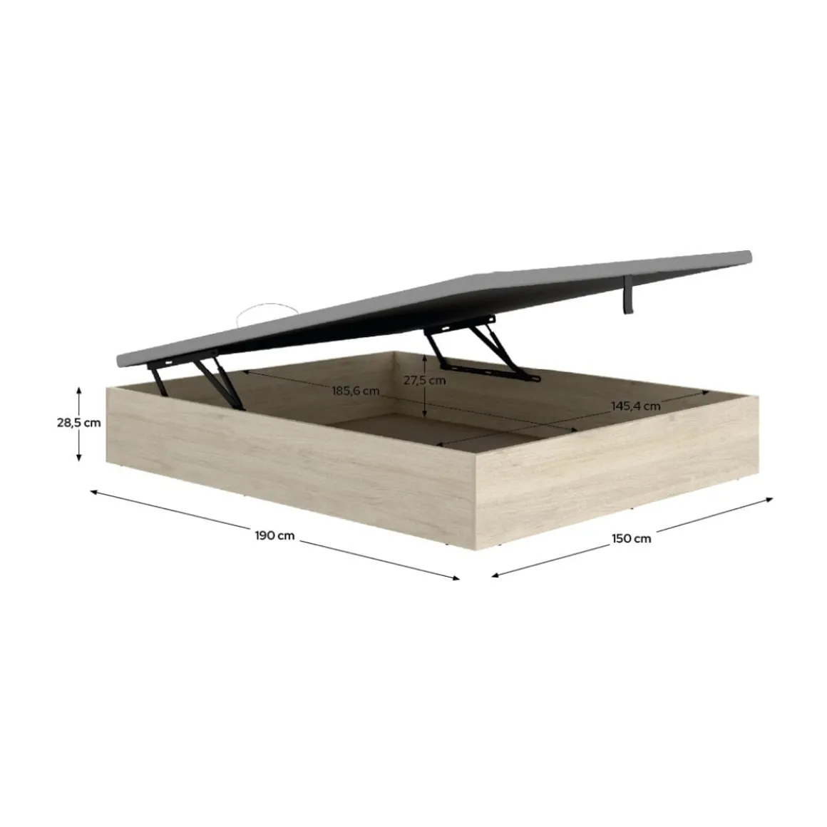 Canapé Nest diseño abatible 28,5x150x190 cm
