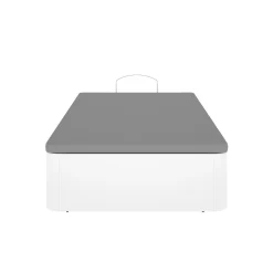 Canapé Round diseño abatible con canto curvo blanco 190 cm