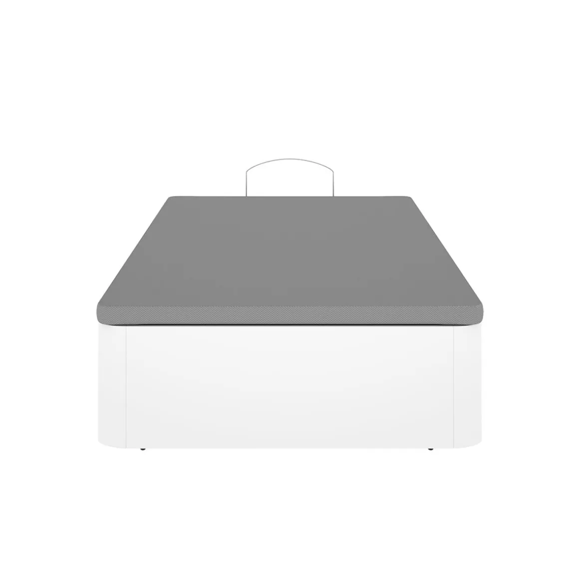 Canapé Round diseño abatible con canto curvo blanco 190 cm