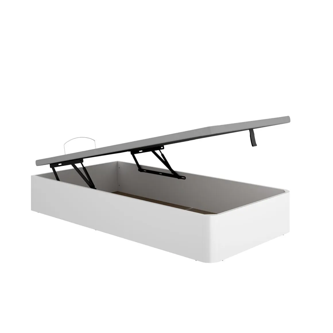Canapé Round diseño abatible con canto curvo blanco 190 cm
