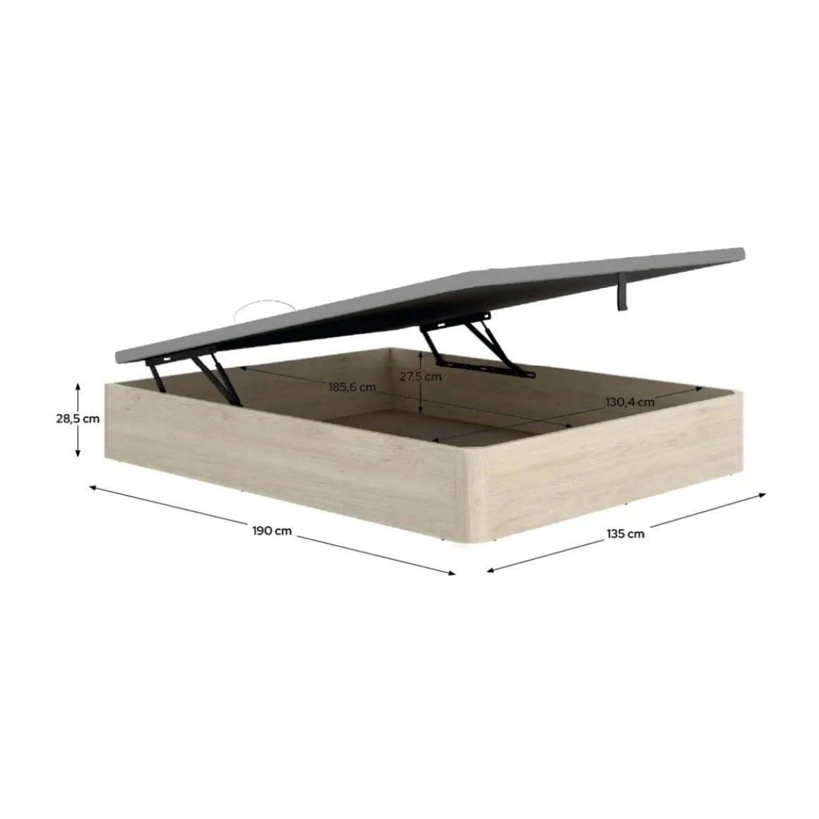 Canapé Round diseño abatible 28,5x150x190 cm