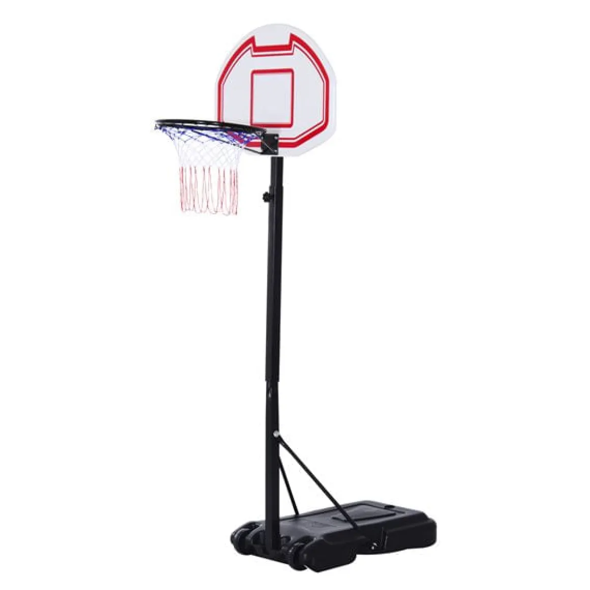Canasta aro baloncesto ajustable 150-210 cm con soporte