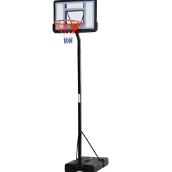 Canasta de baloncesto Homcom con soporte negro 302-352 x 86 x 90 cm