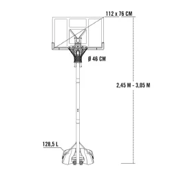 Canasta de baloncesto Lifetime altura regulable sistema Slam-It 245/305 cm