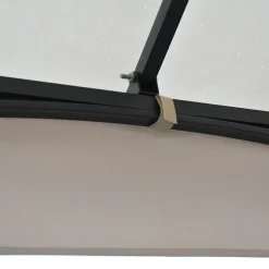 Carpa de jardín Cenja Outsunny 4 cortinas doble techo beige 3x3 m