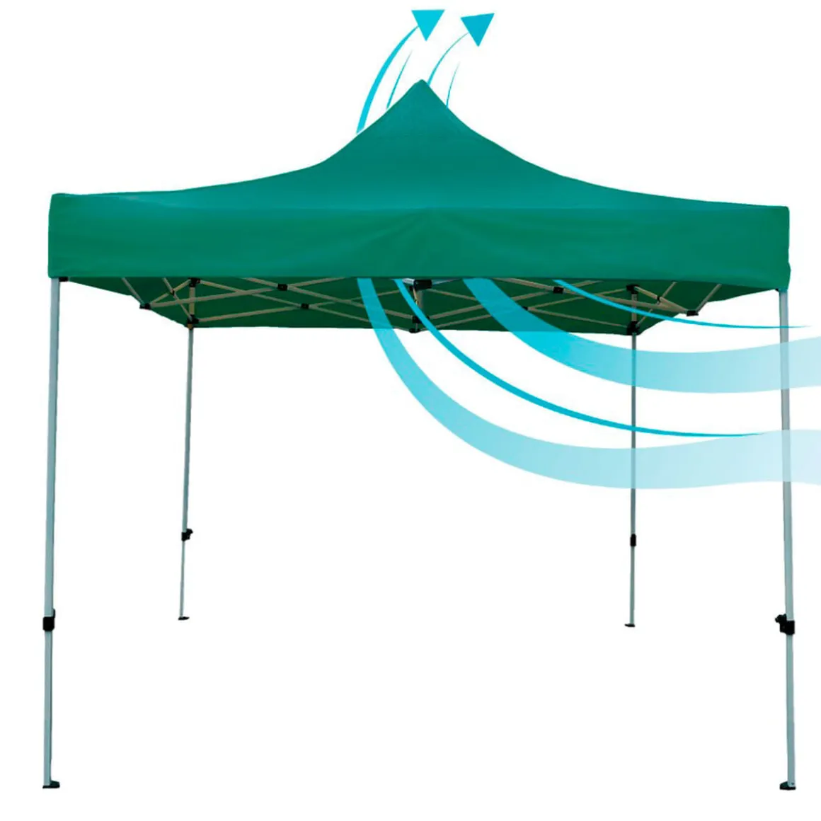 Carpa gazebo Aktive Garden plegable altura ajustable 220/320x300x300 cm