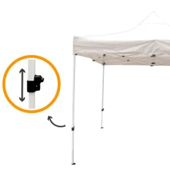 Carpa gazebo Aktive Garden plegable altura ajustable 220/320x300x300 cm