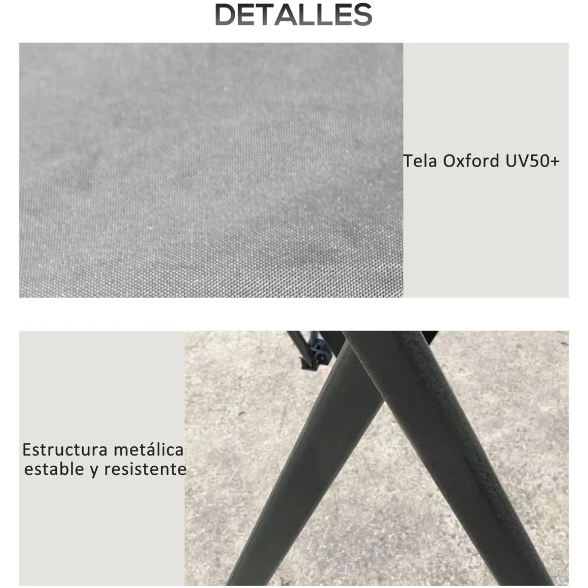 Carpa Passet Outsunny plegable 4 mosquiteras gris 263-283x392 cm