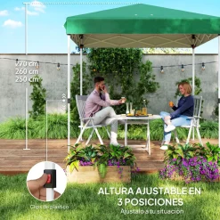 Carpa Rito Outsunny plegable + 4 paredes laterales gris 325x290 cm