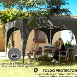 Carpa Vitta Outsunny altura ajustable + paneles laterales 270x597x300 cm