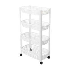 Carrito auxiliar 4 niveles con ruedas 78,8x26x46,5 cm