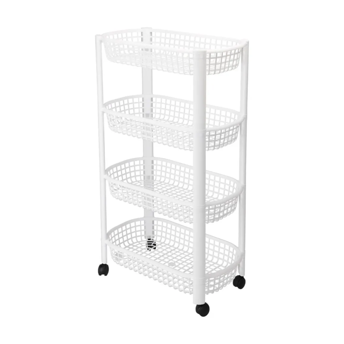 Carrito auxiliar 4 niveles con ruedas 78,8x26x46,5 cm