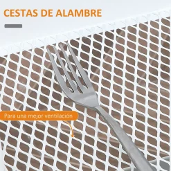 Carrito auxiliar Guadiana Homcom 3 estantes con encimera 79,4x31x45 cm