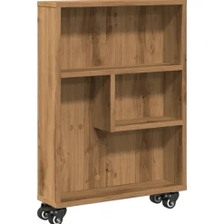 Carrito auxiliar Lombarda 3 compartimentos con ruedas 68x48x13 cm