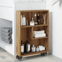 Carrito auxiliar Lombarda 3 compartimentos con ruedas 68x48x13 cm