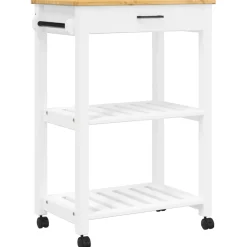 Carrito auxiliar Monza 2 estantes + 1 cajón 90x60x40 cm