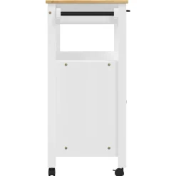 Carrito auxiliar Monza armario + cajón madera de pino 90x84x40 cm