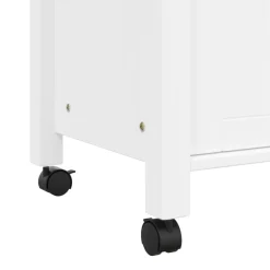 Carrito auxiliar Monza armario + cajón madera de pino 90x84x40 cm