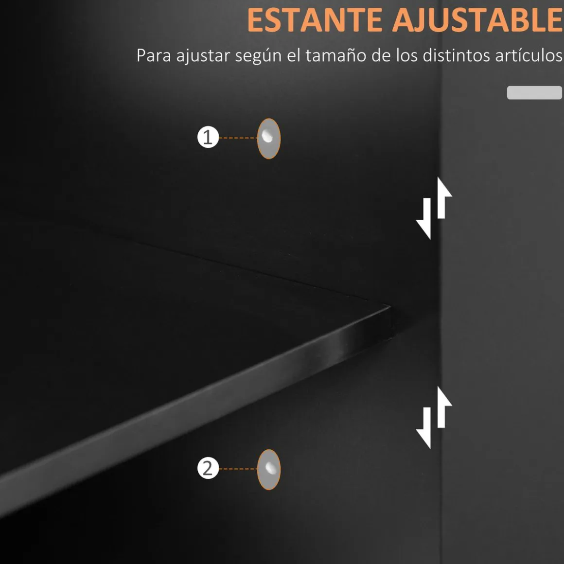 Carrito auxiliar Tea Homcom con ruedas negro 89x109x40 cm
