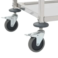 Carrito auxiliar Wine 5 niveles con ruedas acero inoxidable 147x107x55 cm