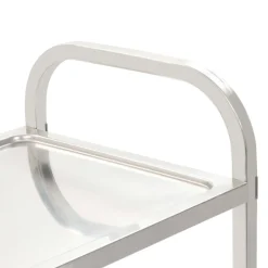Carrito auxiliar Wine 5 niveles con ruedas acero inoxidable 147x107x55 cm