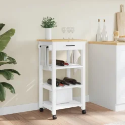 Carrito de cocina Monza 1 cajón + 3 estantes 90x48x40 cm