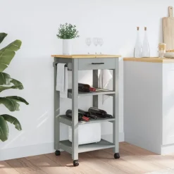 Carrito de cocina Monza 1 cajón + 3 estantes 90x48x40 cm