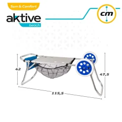 Carrito multiusos Aktive 2 en 1 azul/inox 100x47x52 cm