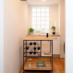Carrito multiusos MOA Vinthera con ruedas madera 92x75x40 cm