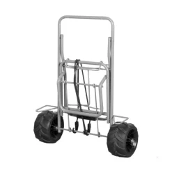 Carrito multiusos plegable con ruedas + cuerda de sujeción gris 100x55x40 cm