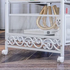 Carrito multiusos Vic Homcom 3 niveles con ruedas blanco 57,5x34x29,5 cm