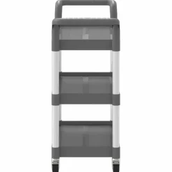 Carrito Watutu 3 niveles aluminio 72x77x34 cm