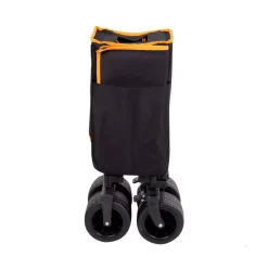 Carro de playa Aktive diseño plegable + ruedas negro 71-105x52 cm