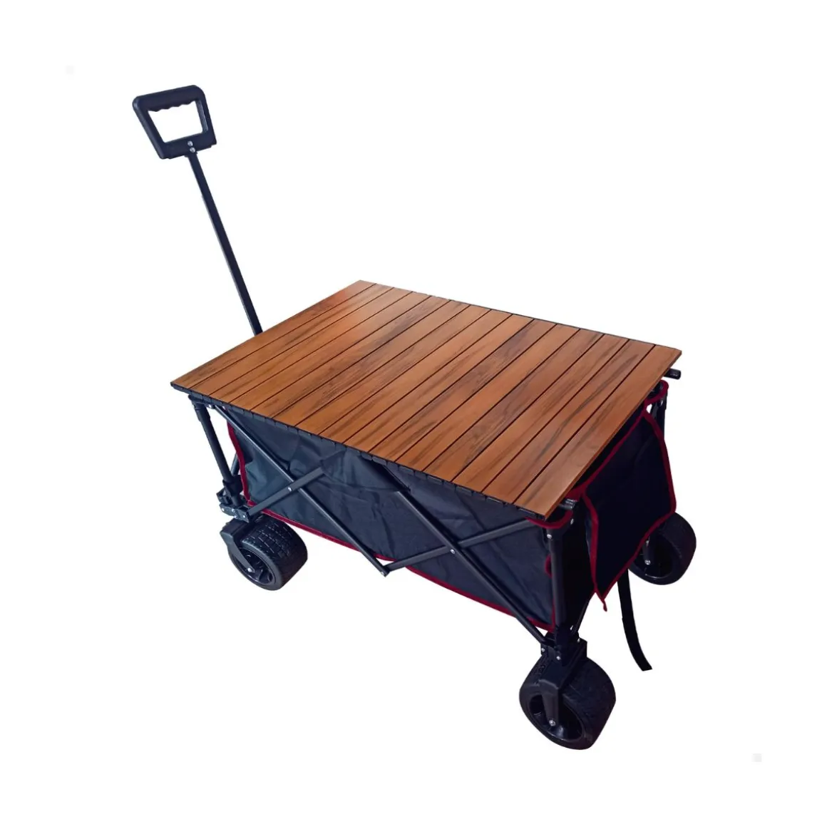 Carro de playa Aktive mesa desmontable + ruedas negro 58-108x88x47 cm