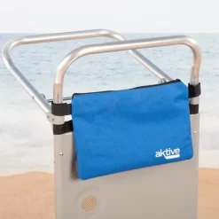 Carro multifuncional 2 en 1 base extensible gris/azul 104x47 cm