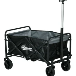 Carro multifuncional Mary Outsunny 80kg altura ajustable + plegable negro 63-93x77x50 cm