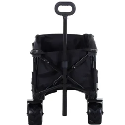 Carro multifuncional Outsunny 4 ruedas plegable negro 61-91x55x108 cm