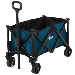 Carro multifuncional Outsunny plegable azul oscuro 79,5x40x84 cm
